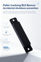 HoneyComm H8 Balise longue portée BLE5.4 double mode iBeacon/Eddystone avec positionnement RSSI pour le suivi des actifs de chariots élévateurs et les entrepôts IoT