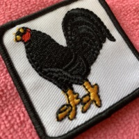 Étiquettes de broderie en sergé 3D de logo carré de couleurs vives, couture découpée au laser sur un patch de vêtements de broderie