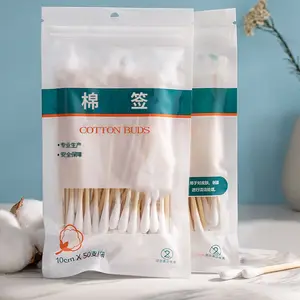 Wholesale Price Magic Factory Custom Printed Cosmetic Cotton Sticks Packing Bag Cotton Swabs Bag