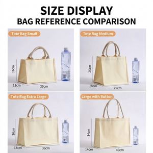 Extra Thick 24oz Super Heavy Duty <b>Canvas</b> <b>Tote</b> Bag Large Capacity Standing <b>Canvas</b> Shopping Bag with Hard Bottom Gusset - Product Image 2