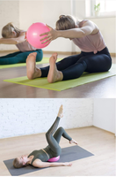 Ballon de yoga mini en PVC de 25 cm pour adultes, Pilates et soutien pendant la grossesse, ballon d'exercice doux pour massage