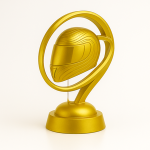 WeiVista-Trophée de course en résine pour casque de Go Kart Champion avec cadre circulaire Design personnalisé ODM Fournisseur Fabricant - Product Image 2