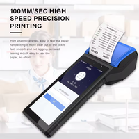 5.5 pouces système de position de stationnement de voiture sans fil Gprs Nfc terminal de position portable 4G machine de position portable avec imprimante de billets V510