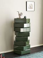 Table d'appoint multifonctionnelle en bois massif de style moderne et luxueux, table basse pour petit appartement