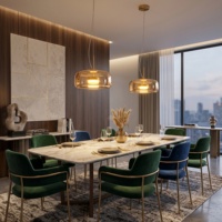 Lampe suspendue en verre ambré soufflé de luxe, vente en gros d'usine, luminaire suspendu en laiton doré, taille personnalisée pour restaurant