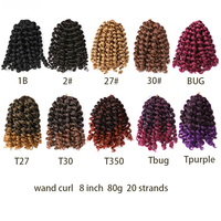 Estensioni per Trecce Sintetiche Pre-Twisted Passion Twist da 8 Pollici, Fibra Resistente al Calore, Tintura con Acqua Calda