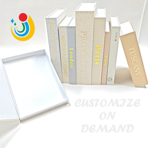 Tùy Chỉnh Trang Trí Sách Hộp Hỗ Trợ Amazon Fba Vận Chuyển <span class=keywords><strong>Linen</strong></span> Trang Trí Giả Sách Cho Bàn Cà Phê Vải Trang Trí - Product Image 1