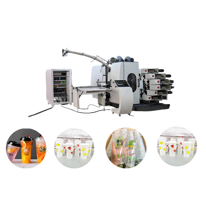 UV Curing 6-Color Plastic Cup Offset Printing Machine
