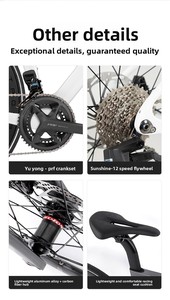 Bicicleta de Carretera R15pro con Cuadro de Fibra de Carbono, 24 Velocidades, Cambio Electrónico Inalámbrico, Ruedas 700C, Frenos de Disco Dobles, R15pro - Product Image 5