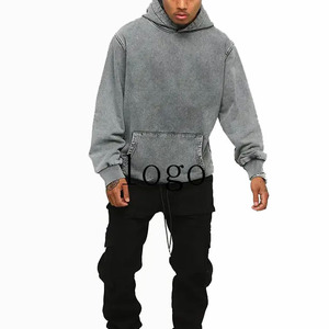 Ventes chaudes Nouveau design à fort impact Dernier modèle Prix bas Bonne matière Services OEM Bonnes ventes Sweats à capuche délavés à l'acide pour hommes - Product Image 1
