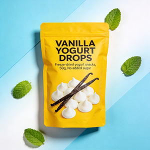 ถุงบรรจุภัณฑ์ขนมหวานวานิลลาแบบแข็ง พิมพ์ลายได้ตามต้องการ ปิดผนึกด้วยความร้อน เคลือบกันความชื้น แบบตั้งได้ - Product Image 1