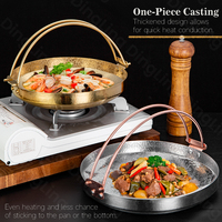 Poêle à frire professionnelle en acier inoxydable pour la cuisine, le service et le braisage, durable, compatible four et lave-vaisselle, pour la maison
