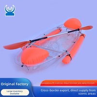 Kayak gonflable transparent transfrontalier pour 2 personnes, longueur 3,1-4m, idéal pour les loisirs aquatiques en zone touristique et les mariages