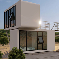 Maison capsule Apple Cabin de 20 pieds à double couche, design moderne, respirante, préfabriquée, modulaire, petite maison pour hôtel, villa, appartement