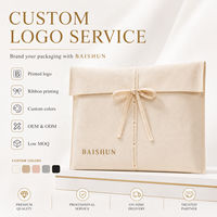 Pochette de rangement en coton pour vêtements, abayas et robes, avec rabat et nœud en ruban