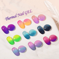 LILYCUTE 7ml Vernis à Ongles Gel Thermique Couleur Néon Changeant de Couleur selon l'Humeur et la Température Gel UV Résine Ombré pour Peinture d'Ongles
