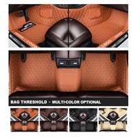 Tapis de sol de voiture en cuir PU imperméables, entièrement enveloppants, motif ciel étoilé, vente en gros économique