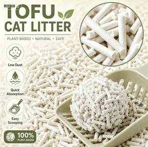 Litière pour chat en tofu OEM, écologique, faible teneur en poussière, biodégradable, jetable aux toilettes, emballage personnalisé, litière pour chat utilisable - Product Image 2