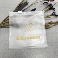 Logo personnalisé PVC givré anneau collier boucle d'oreille stockage bijoux Ziplcok pochette en PVC petit givré en plastique fermeture éclair sacs d'emballage