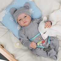 45CM Rebirth Doll Simulation Baby Vinyl Weich gummi Spielzeug Modische Puppe Geschenk