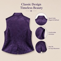 Gilet sans manches en satin de soie Xiangyunsha lavé pour femme, broderie Luneville faite à la main, nouveau style chinois, pour superposition