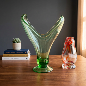 แจกันดอกไม้แก้วทรงโค้งสำหรับตกแต่งโต๊ะ ปากกว้าง ของตกแต่งบ้าน - Product Image 2