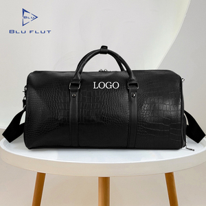 맞춤형 여행 가방 핸드 캐리 블랙 스포츠 짐 가죽 위켄더 오버나이트 더플 러기지 맞춤형 가죽 여행 가방 남성용 - Product Image 2