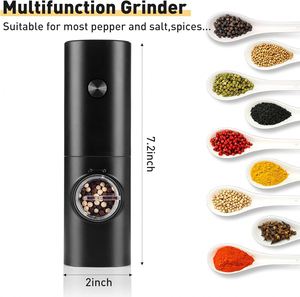 New Design Electric Salt and <b>Pepper</b> <b>Grinder</b> Set with 70ML Capacity Eco-Friendly Food Grade Stainless Steel for Kitchen Use - Product Image 2