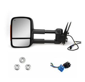 Nuevo Espejo Lateral Extensible con Señal Eléctrica para GMC C/K Pickup y Chevrolet C/K Suburban 1988-1998, Color Negro - Product Image 3