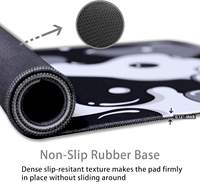 Tapis de souris de jeu XXL grand format 600x300 en caoutchouc liquide, tapis de bureau PC avec tapis de clavier, fonction imperméable, style carré imprimé, en stock