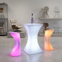 Table de bar ronde LED haute luminosité pour événements, fêtes et jardin, 16 couleurs, écologique, pour discothèques et salons extérieurs