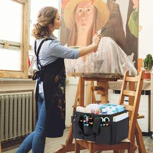 Sac de toilettage <span class=keywords><strong>pour</strong></span> animaux de compagnie imperméable et tendance, sac fourre-tout en néoprène, organisateur d'art, fermeture à glissière, fournitures de nettoyage, panier multifonctionnel - Product Image 6