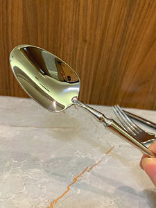 Juego de Cubiertos DF BC 304 de Acero Inoxidable, Tenedor para Postre, Cuchara, Cuchillo para Carne, Juego de Cubiertos Plateados para Boda - Product Image 4