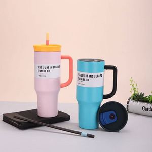 Cross-border New 40oz Fruit Cup 304 Stainless Steel <b>Double</b>-<b>wall</b> Vacuum Insulated Travel <b>Mug</b> Straw 6-12hr Thermal Cold Anti-Drop - Product Image 4
