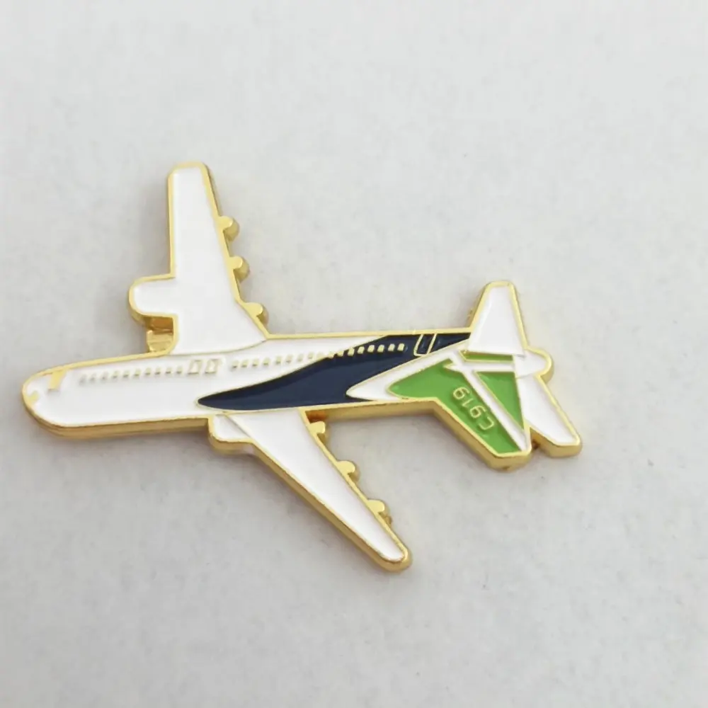 Metalen Email Zinklegering Vliegtuig Broche Pin, Custom Hard Email Maçonische Pin, Air Flight Vliegtuig Pin Badge Geschenken