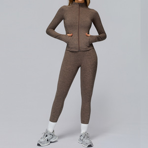 Chaqueta con Cierre, Ropa Deportiva Moderna para Gimnasio y Yoga, Corte Holgado, Manga Larga, Poliéster, Ropa para Fitness y Yoga - Product Image 6