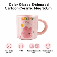 Tasses à café en céramique gaufrées colorées en gros, design 3D mignon, avec poignée, logo personnalisé, directement de l'usine, vaisselle