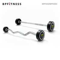 Dumbbell Polyurethane Grosir untuk Latihan Otot Lengan, Penggunaan Komersial, Desain Lengkung dan Lurus