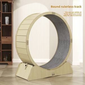 Ruota da Corsa OEM Rotonda Interattiva in Fibra di Legno per Gatti, Tapis Roulant Divertente per Esercizi per Animali Domestici e Cani, Giocattolo per Gatti - Product Image 3