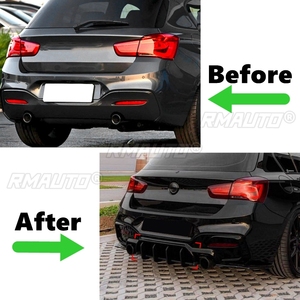 Glossy Black Racing Durability Rear Diffuser Rear Bumper <b>Splitters</b> Spoiler <b>Lip</b> Fit for BMW F20 M140i 2017 2018 2019 Mounting Kit - Product Image 6