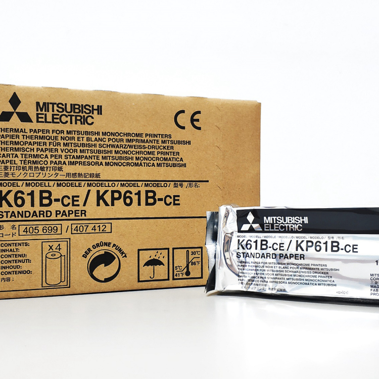 Impresora de vídeo de ultrasonido Kp61B-Ce Rollo de papel de impresora térmica a color para impresora de vídeo de ultrasonido