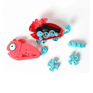 Bloques de construcción de Robot eléctrico para niños, juguetes de bloques de construcción de animales, camaleón divertido, juegos de bloques de construcción - Product Image 2