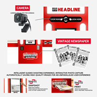 Mesin Photo Booth Koran dengan Kontrol Remote atau Aplikasi, Kecantikan Cerdas, Cetak Instan, Logo dan Warna Dapat Disesuaikan
