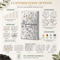 Boîtes à savon biodégradables imprimées avec logo personnalisé, emballages écologiques en papier couché, boîtes pliables pour sérum de soin de la peau
