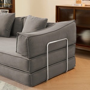 Sofá <span class=keywords><strong>de</strong></span> <span class=keywords><strong>suelo</strong></span> plegable modular gris minimalista para sala <span class=keywords><strong>de</strong></span> estar, dormitorio, apartamento y Villa, cómodo diseño <span class=keywords><strong>de</strong></span> silla perezosa - Product Image 5