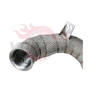 Tubería de escape con protección térmica Vortex compatible con los colectores de escape de alto rendimiento Mercedes-Benz E63 AMG W213 M177 4.0T. - Product Image 3