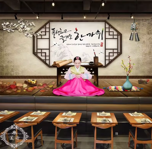 Restoran arka plan dekorasyonu için kore mutfağı Kimchi duvar kağıdı - Product Image 2