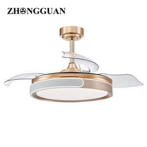 Ventilador de Techo Retráctil de luz LED de 30W de alta calidad, ventilador elegante creativo con todo el motor de CC de cobre y control remoto - Product Image 2