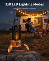Speaker BT Portabel Gravastar & Lampu Meja LED Tahan Lama, Speaker Gaming Nirkabel TWS Pairing, Hadiah untuk Berkemah, Bertenaga Baterai