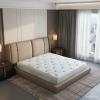 Matelas Orthopédique Hybride Contemporain Durable à Ressorts Ensachés de Taille Moyenne, Compressé Sous Vide et Roulé en Boîte, Luxe pour Écoles (Vente en Gros)